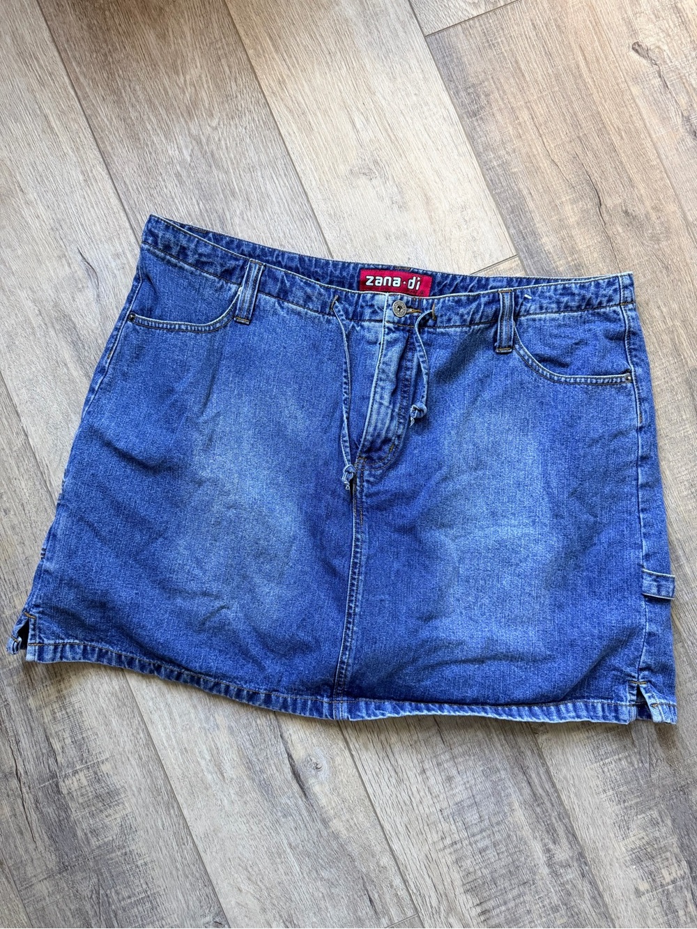 Y2k Zana Di Blue Denim Cargo Skort